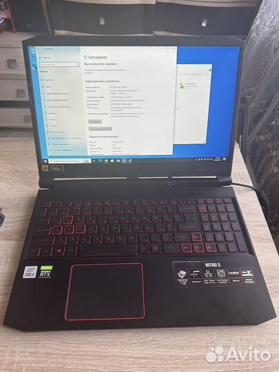 Acer nitro 5 AN515-55, RTX3050, 512Gb SSD, 10300H