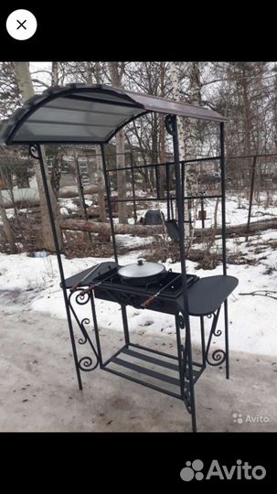 Мангал с крышей