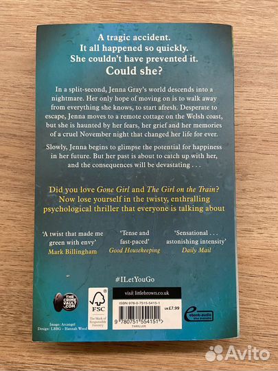 Книга Clare Mackintosh I Let You Go на английском