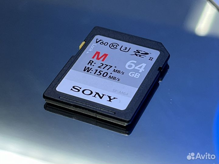Карта памяти Sony sdxc 64GB SF-M UHS-II U3 V60