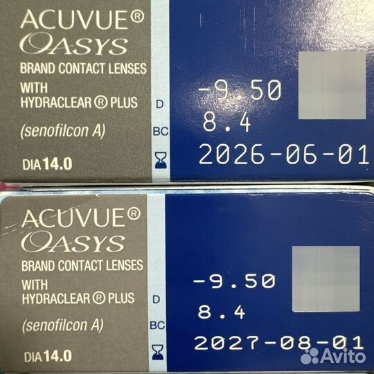 Линзы acuvue Oasys, 12 шт., -9.00, 8.4, 2 недели