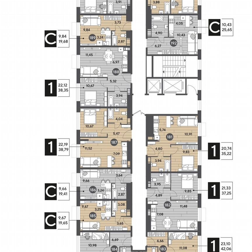 Квартира-студия, 25,7 м², 9/14 эт.