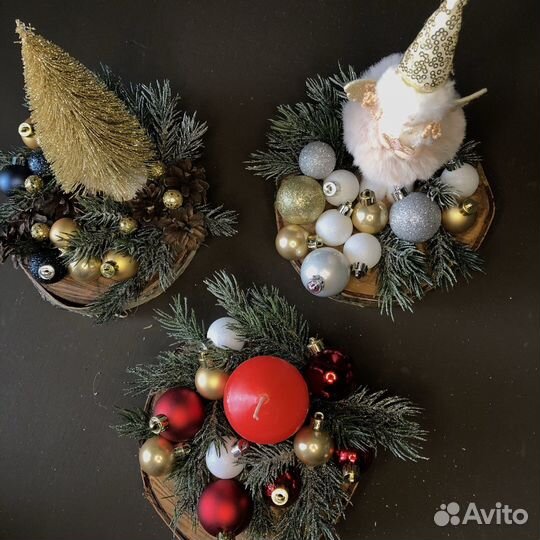 Праздничный декор, новогодняя композиция