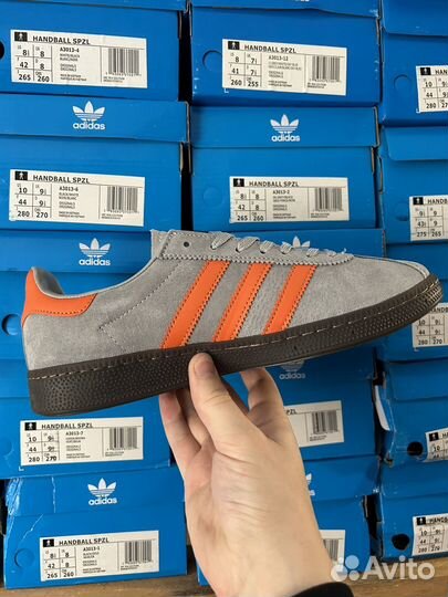 Кроссовки adidas munchen grey orange замш 41-45