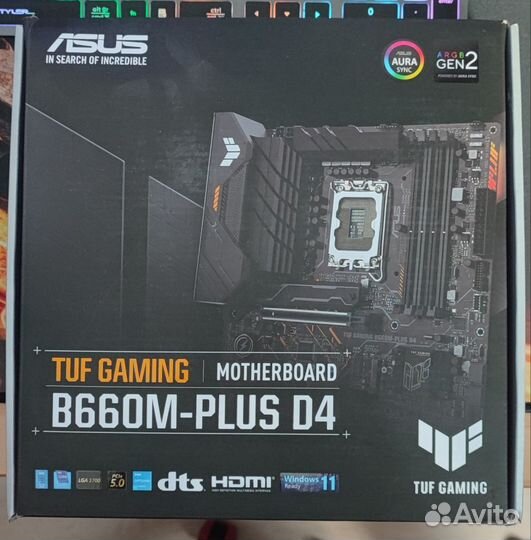 Материнская плата asus TUF gaming B660M-plus D4
