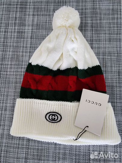 Шапка gucci вязаная с бирками(3 цвета)