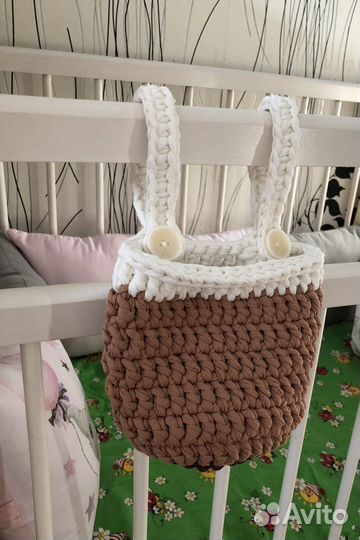 Вязаные корзиночки