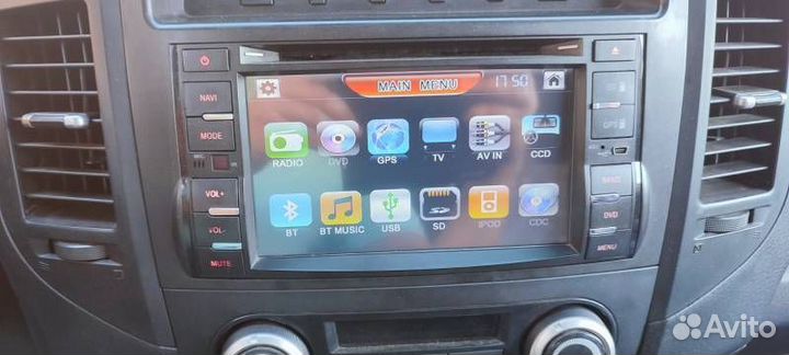 Магнитола 2 din с рамкой на паджеро 4