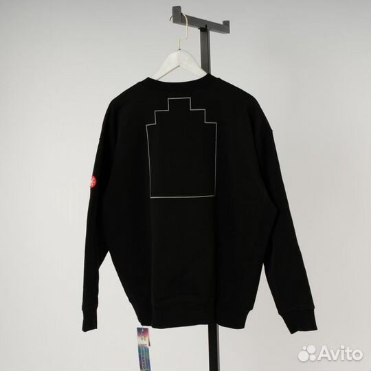 Свитшот cavempt черный оверсайз мужской cav empt