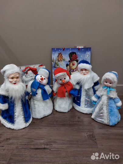 Дед мороз, снегурочка, снеговик