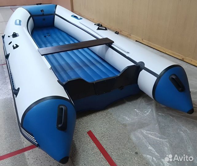 Лодка пвх Orca 340 нднд светло-серый/синий