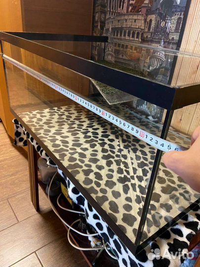 Аквариум для черепах бу 84*55*35