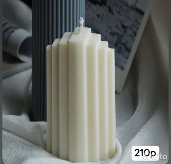Натуральные свечи zara H&M рифленные