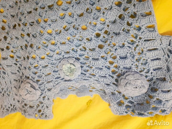 Легкое пляжное платье вязаное для девочки 122