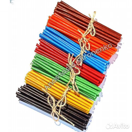 Восковые свечи цветные