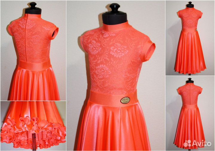 Платье для бальных танцев рейтинг/дети -146 см