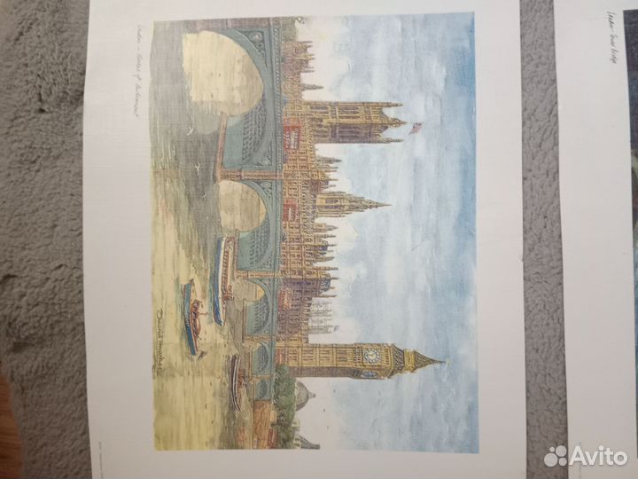 Плакаты постеры видов Лондона.(Литография)