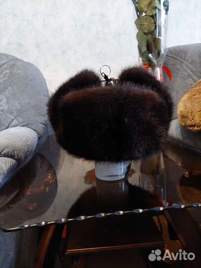 Норковая шапка мужская 59 60