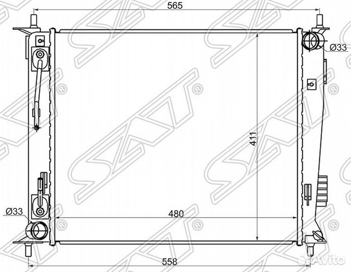 Радиатор KIA soul 1.6 09