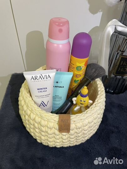 Корзина из трикотажной пряжи подарок 8 марта