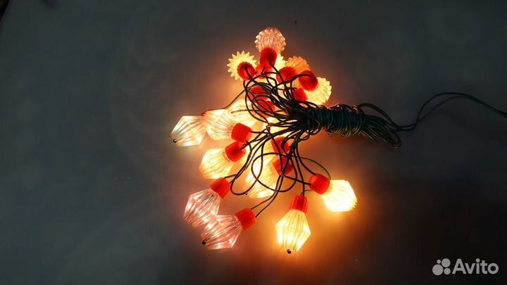 Елочная гирлянда СССР - Хрустальная