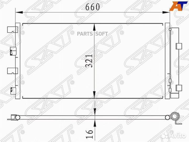 Радиатор кондиционера Рено Дастер 1,5D 10