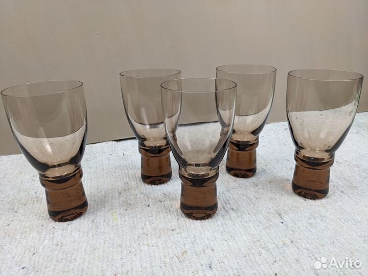 Цветное стекло СССР ваза бокалы рюмки Bohemia