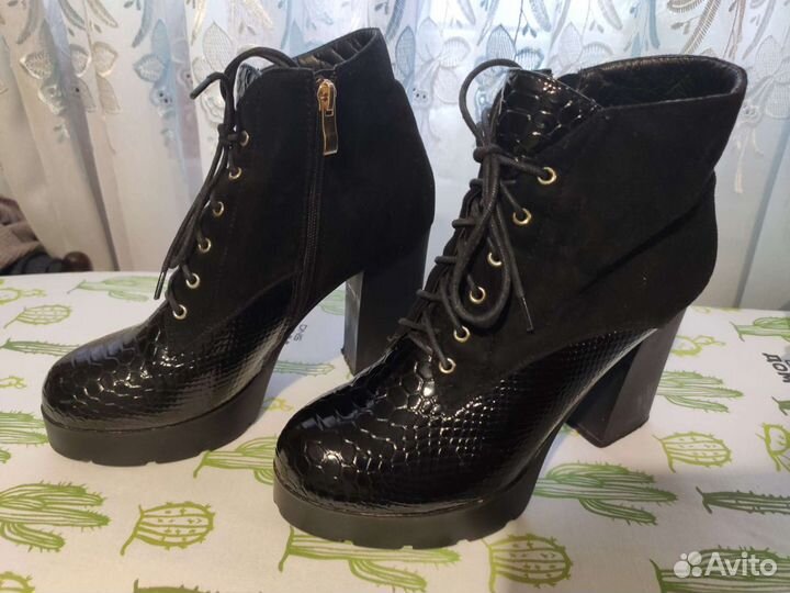 Новые ботильоны оригинал. Кожа-замш