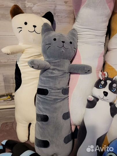 Мягкая игрушка Хаски, коты Батончики, гуси