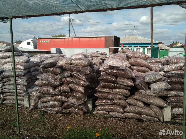 Кора лиственницы, мульча, щепа