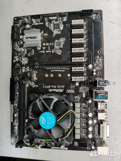 Материнская плата ASRock h110 pro BTC+ (+ CPU)