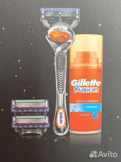 Бритва Gillette + 2 кассеты