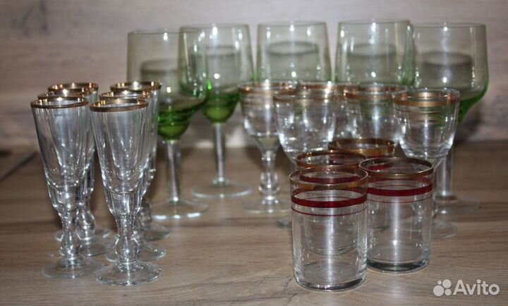 Рюмки и стопки ссср. Позолота
