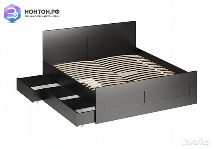 Кровать двуспальная Сириус венге с ящиками