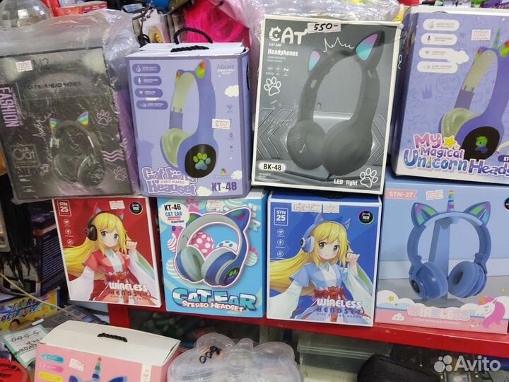 Наушники кошачьи ушки