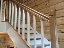 Деревянная лестница на 2этаж в каркасный дом