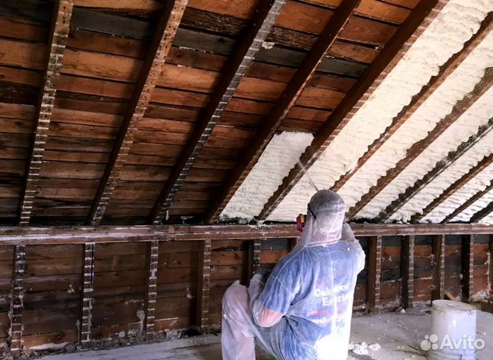 Утеплитель напыление ППУ от 600м2