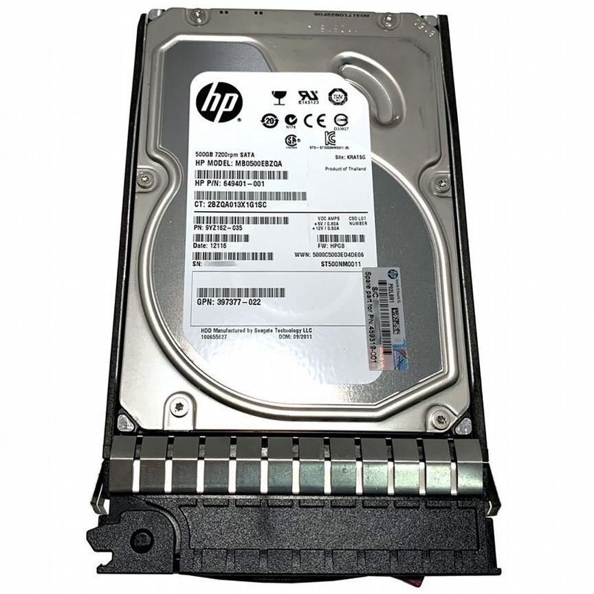 [MB0500EBZQA] Жесткий Диск Hp 500gb Sata2 3,5" Hdd Mb0500ebzqa