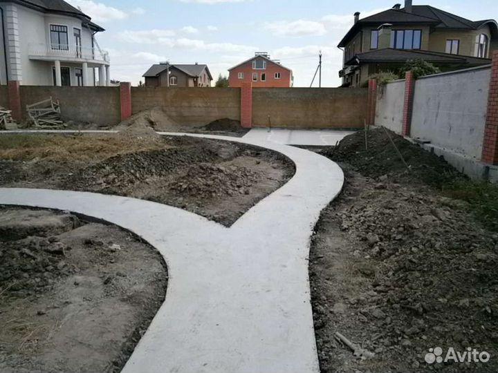 Бетонирование дворов