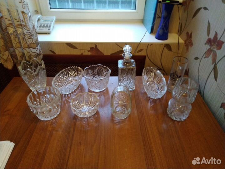 Вазы и другая посуда хрусталь из СССР
