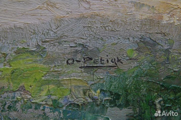 Пейзаж холст масло 1900 гг Европа с подписью