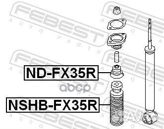 Пыльник амортизатора заднего nissan FX45/35 S50