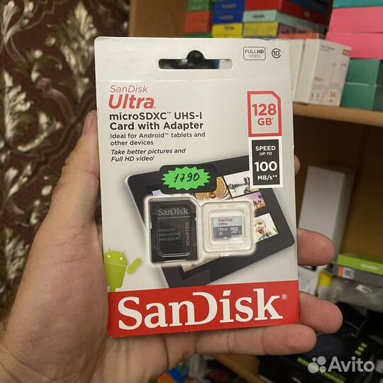 Карта памяти MicroSD SanDisk 128GB