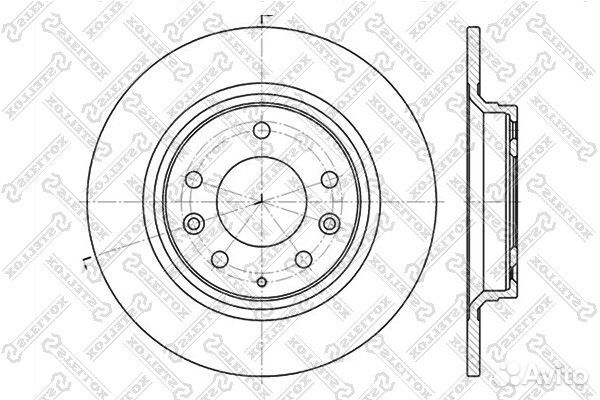 Диск тормозной задний Stellox 6020-3246-SX