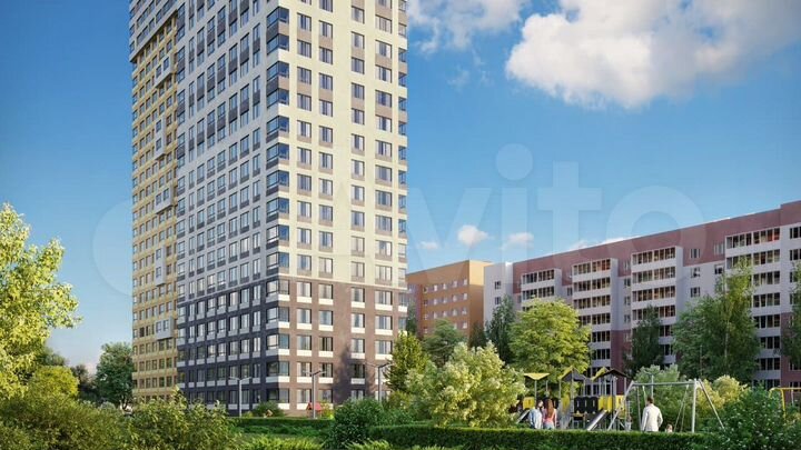 2-к. квартира, 55,4 м², 12/25 эт.