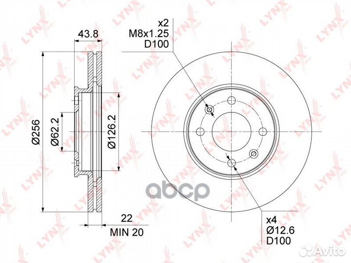 Диск тормозной передний (256x22) BN-1431 BN-143