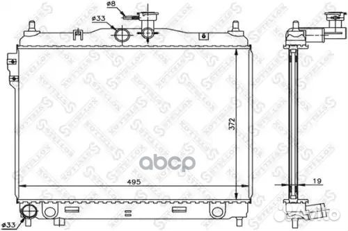 Радиатор МКПП hyundai getz 1.1/1.3/1.6 02