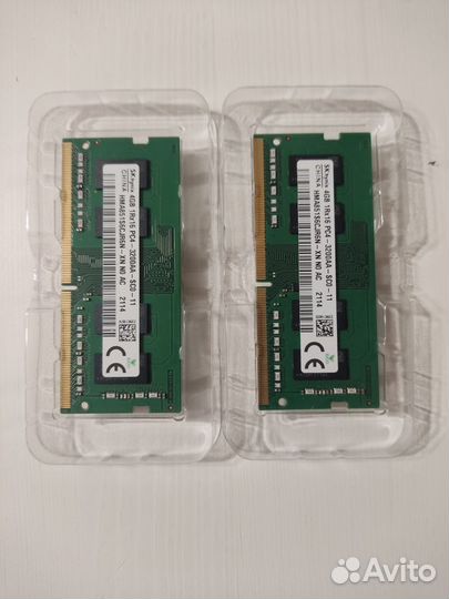 Оперативная память ddr4 8gb(2x4) 3200 для ноутбука