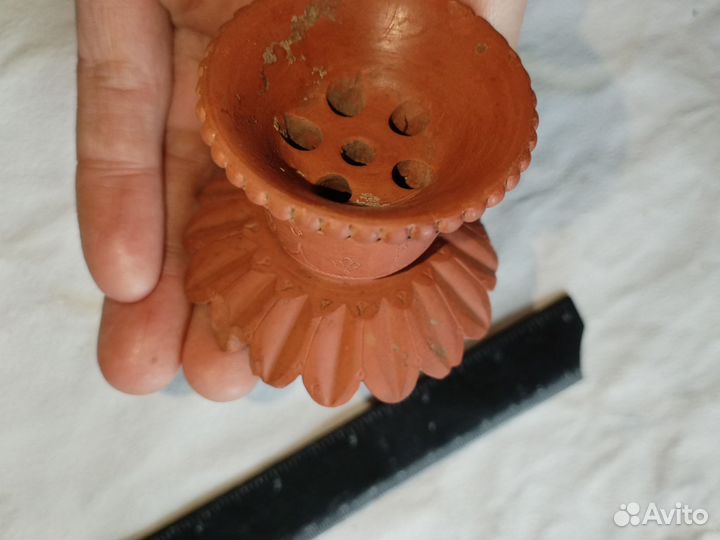 Глиняная часть от старинного подсвечника.19 век
