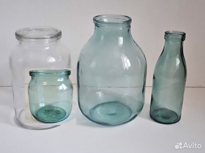 СССР: Советские банки и бутылка 0,5 л старый гост